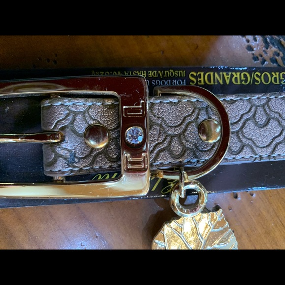 COPY - NWT! Real gold plated dog collar with crystals - Picture 5 of 5